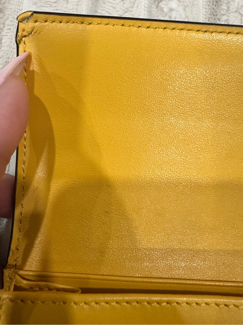 Fendi Roma Yellow Leather Continental Wallet - Picture 3 of 13